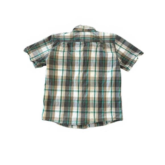 Carhartt Men's Relaxed Fit Short Sleeve Button Down Green Plaid Size Large - Picture 9 of 9